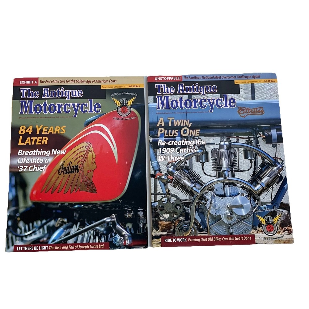 2021 The‎ Antique Motorcycle Magazines Lot Of  Volume 60 # 5, 6, 15